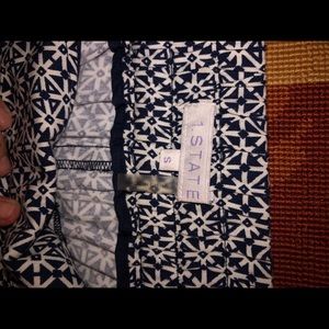 White and Blue Palazzo Pants